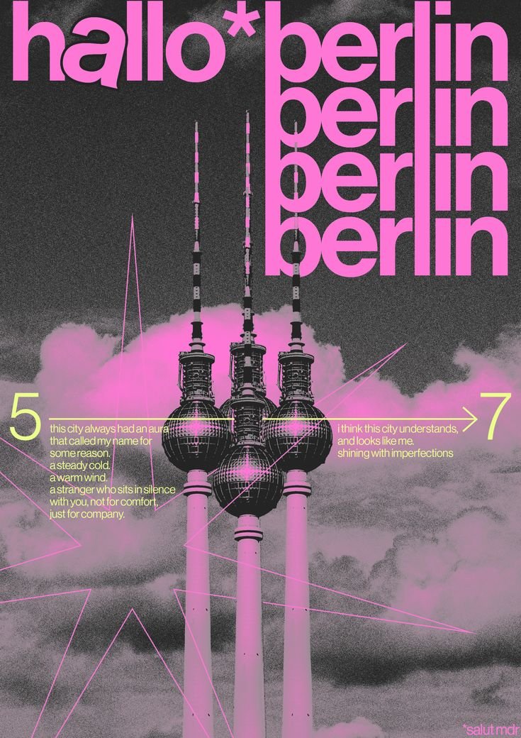 Graphic poster of the Berlin TV Tower